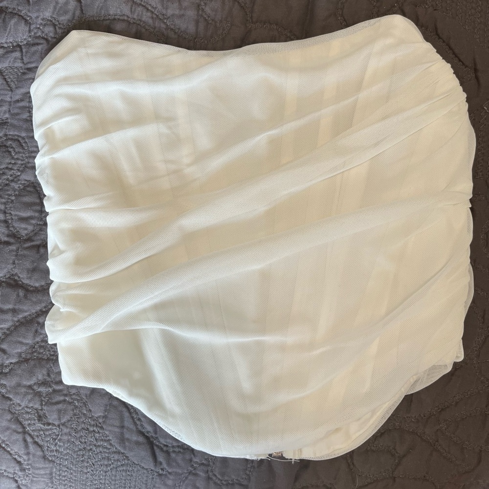 White mesh corset top